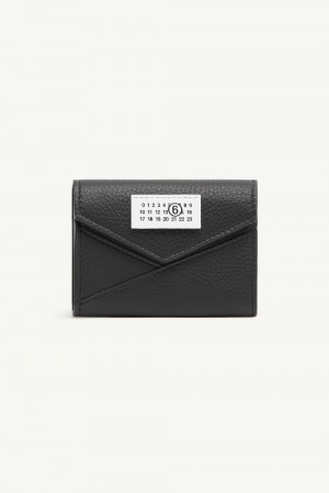 Maison Margiela Japanese 6 Flap Wallet Negrii | RO_MM20339