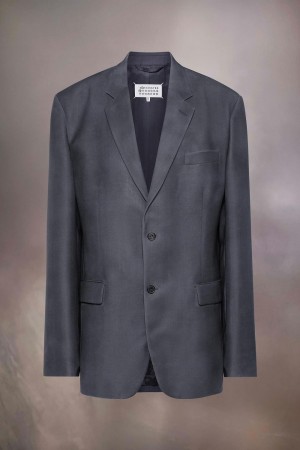 Maison Margiela Mohair Wool Suit Jacket Gri | RO_MM14409