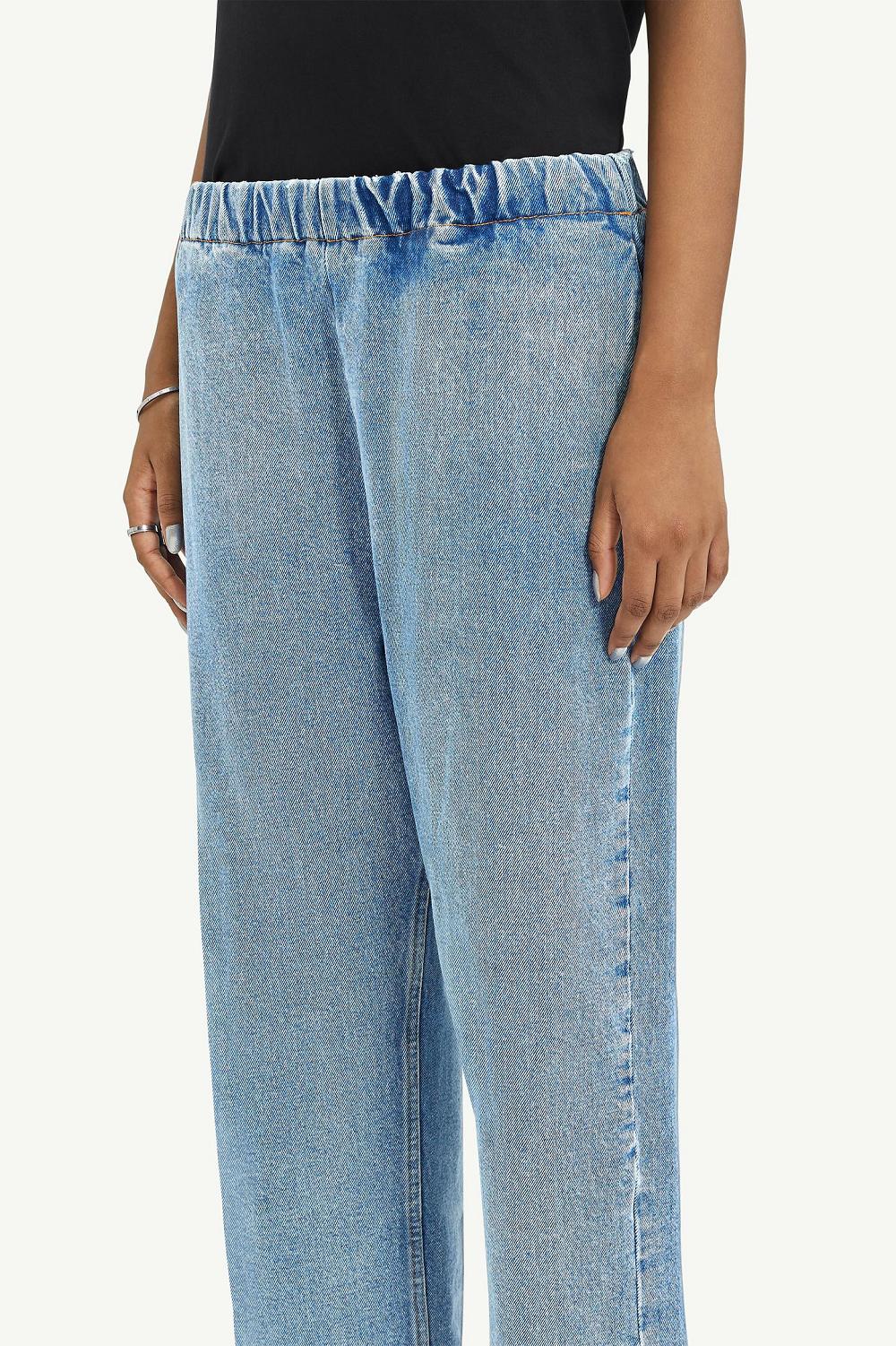 Maison Margiela Cropped Blue Denim Trousers Albastri | RO_MM79407