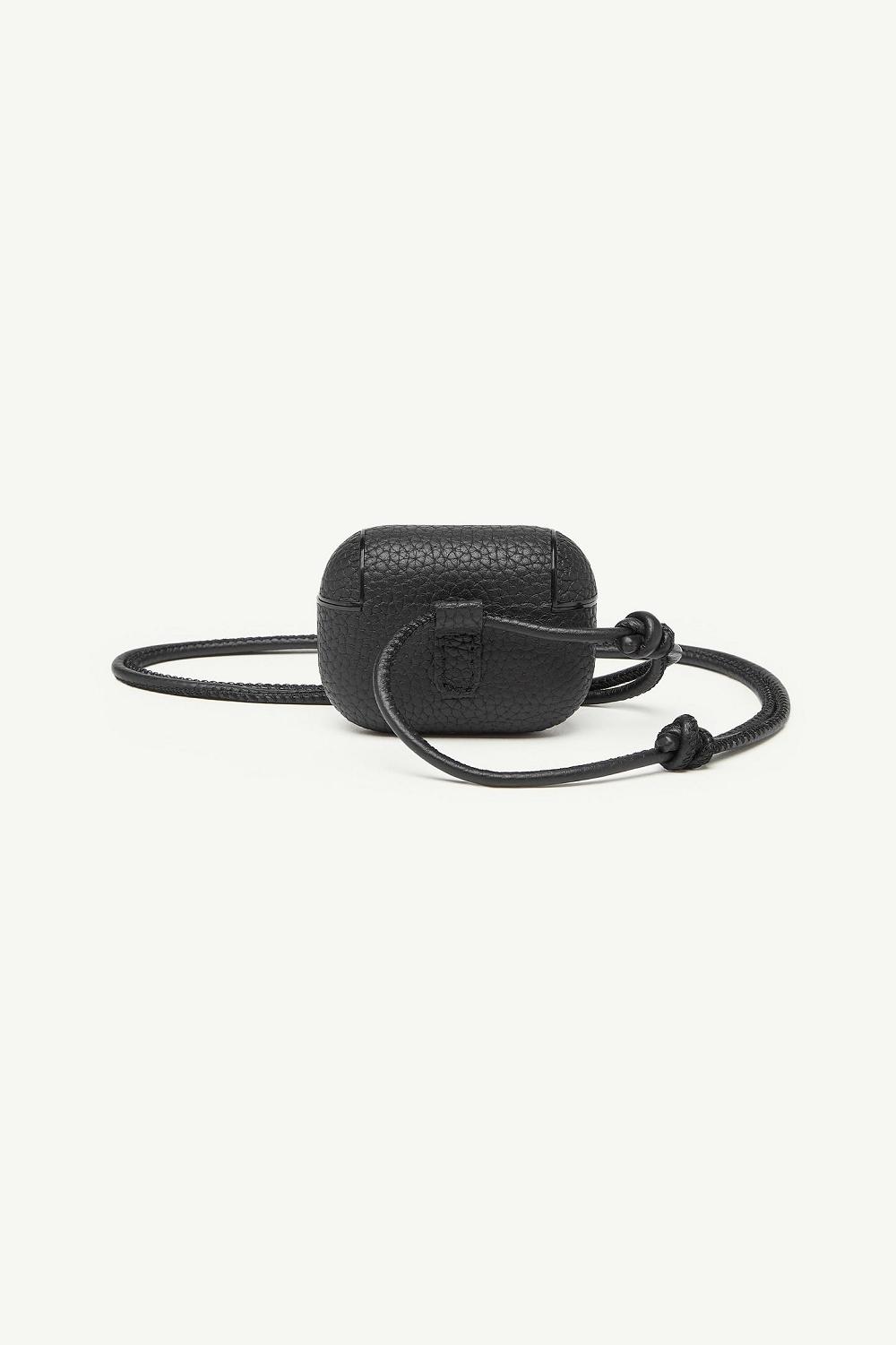 Maison Margiela Leather Airpods Case Negrii | RO_MM67367