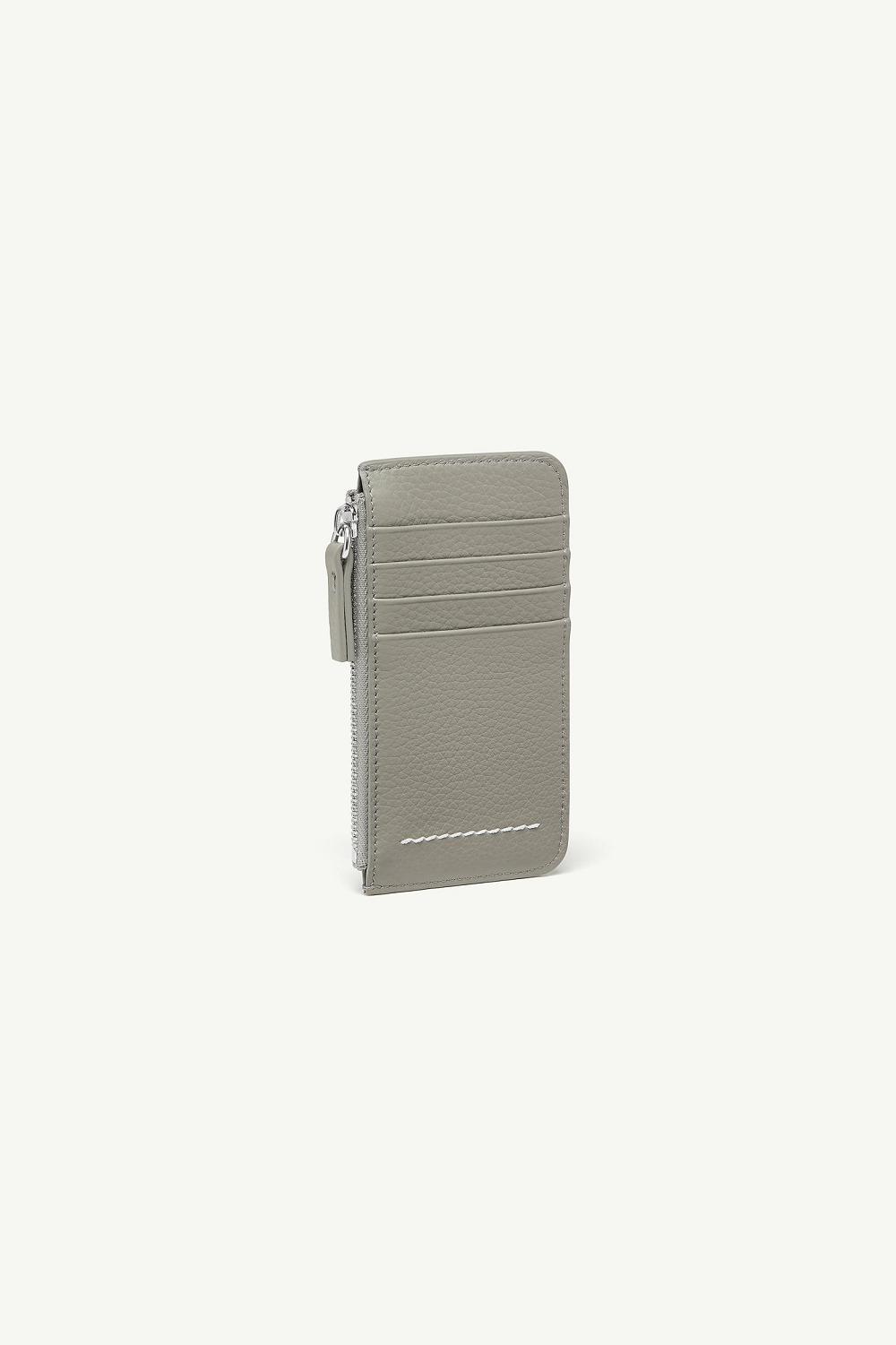 Maison Margiela Numeric Zip Card Holder Gri | RO_MM54722