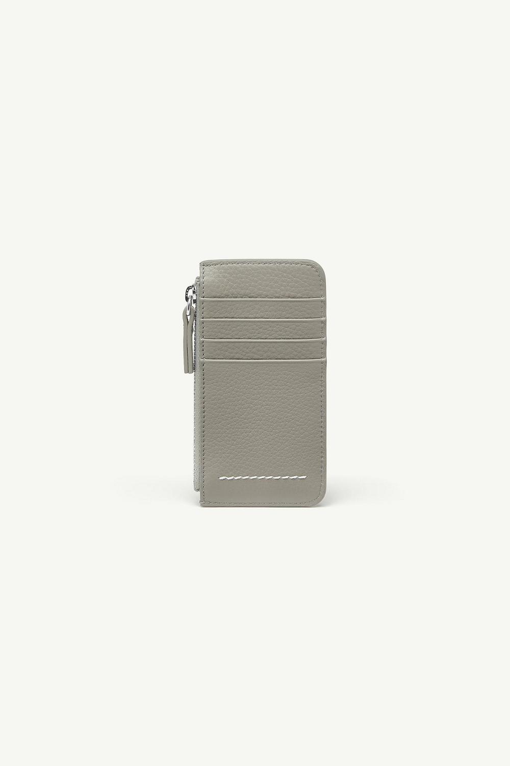 Maison Margiela Numeric Zip Card Holder Gri | RO_MM54722