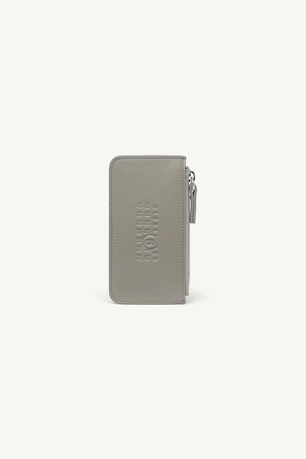 Maison Margiela Numeric Zip Card Holder Gri | RO_MM54722