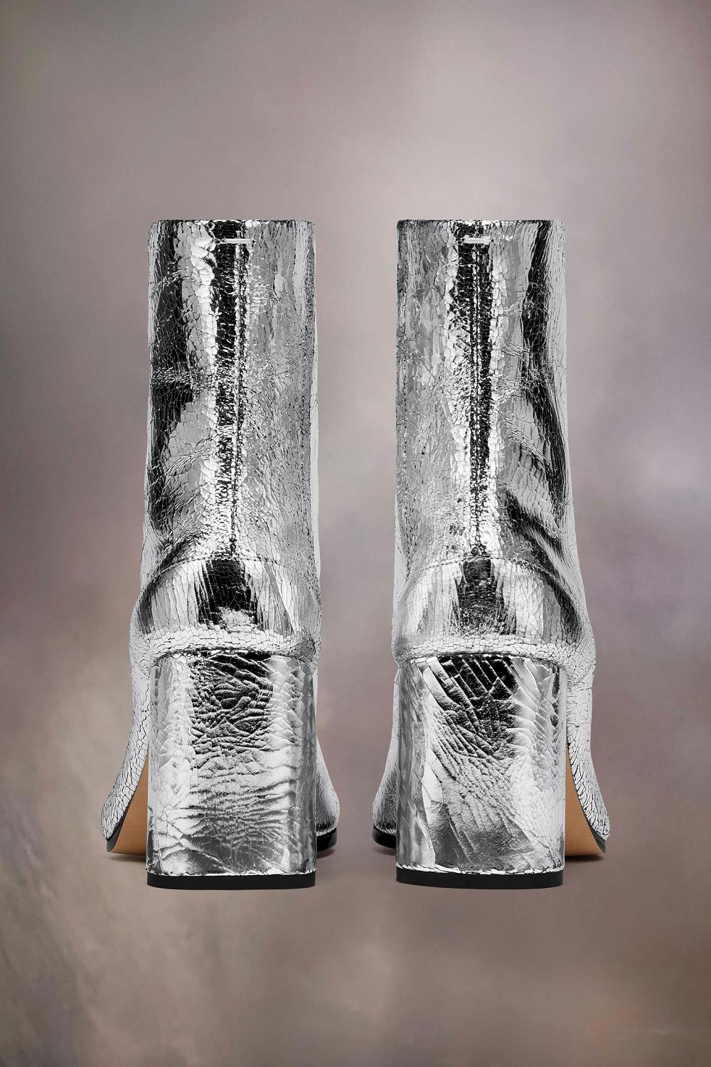 Maison Margiela Tabi Broken Mirror Boots Argintii | RO_MM21640